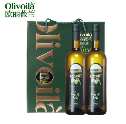 欧丽薇兰&nbsp;纯正橄榄油&nbsp;简装礼盒&nbsp;750ml*2&nbsp;